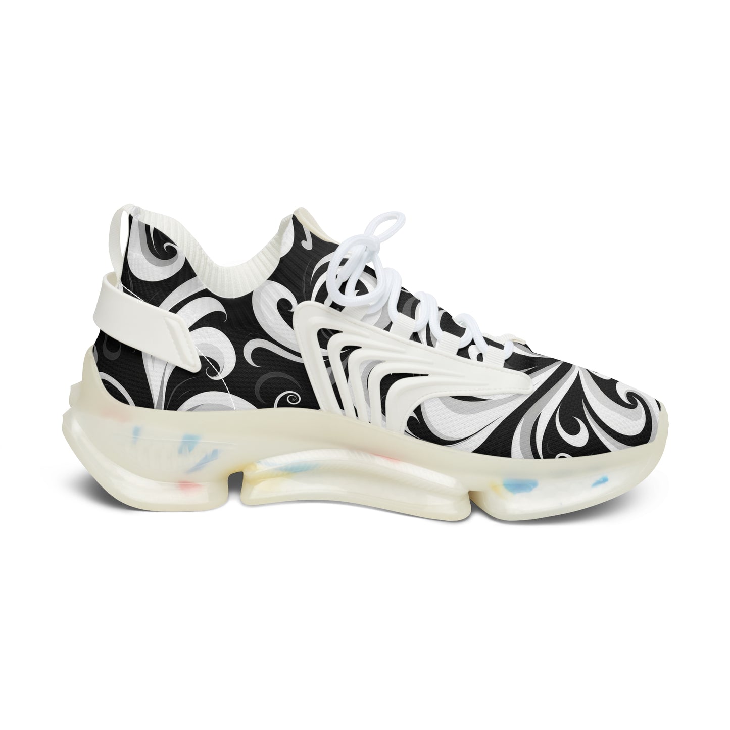 Encore  Black and White Women's Mesh Sneakers Pro