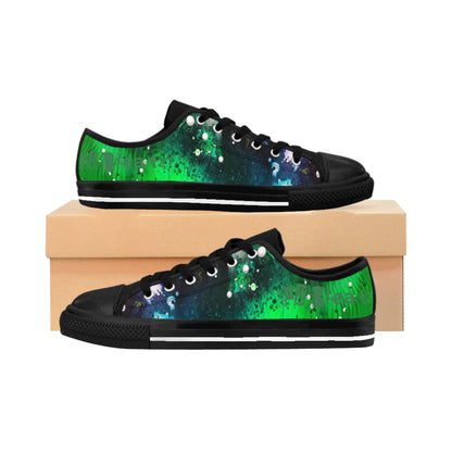 Swish Green Galaxy Women's Canvas Sneakers Pro