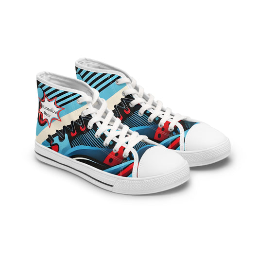 Personalized Custom Gravity Super Hero Women's High Top Sneakers