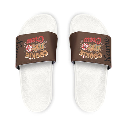 Customized Cookie Crew Girls Boys Teens Family Group Christmas Crew Sandals Pro