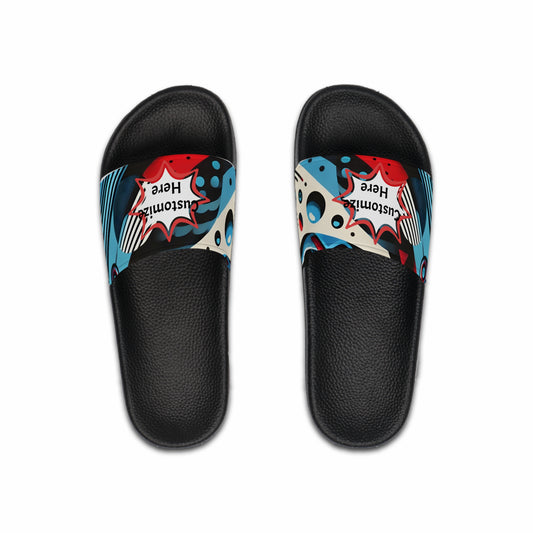 Personalized Custom Gravity Super Hero Men's Slide Sandals Pro